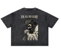 FOR ALL HIS GLORY oversized washed black shirt